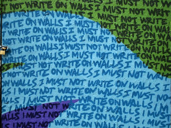 i must not write on walls