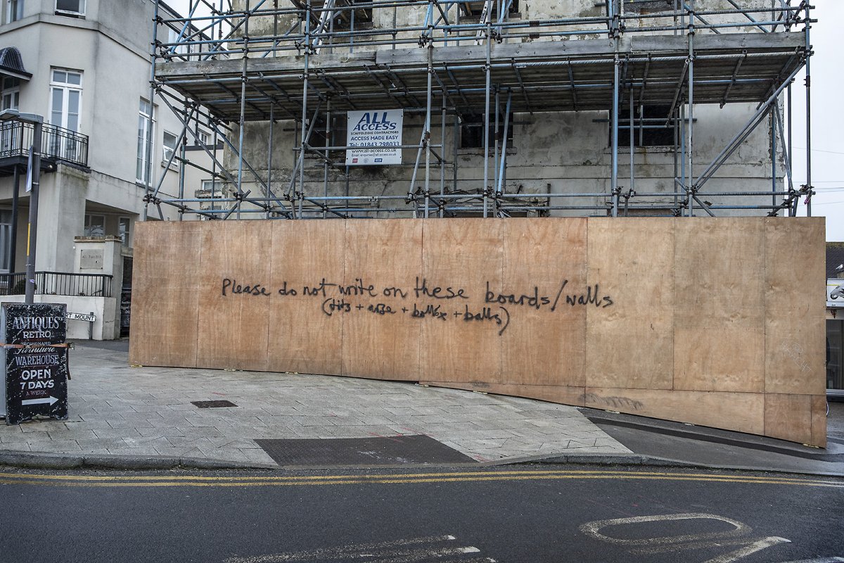 tits + arse + bollox + balls