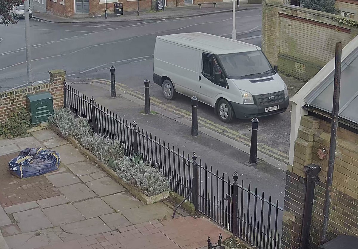 white transit REG PLATE:  NL 08 VLB