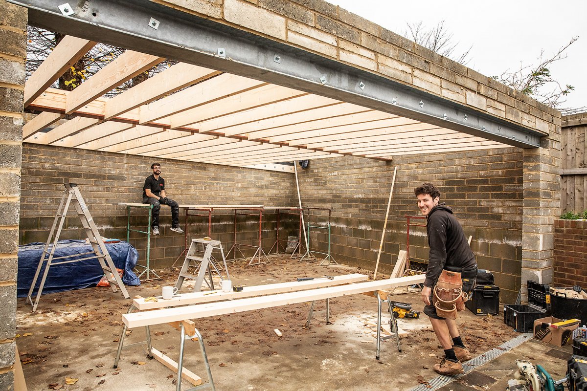 garage roof going ON