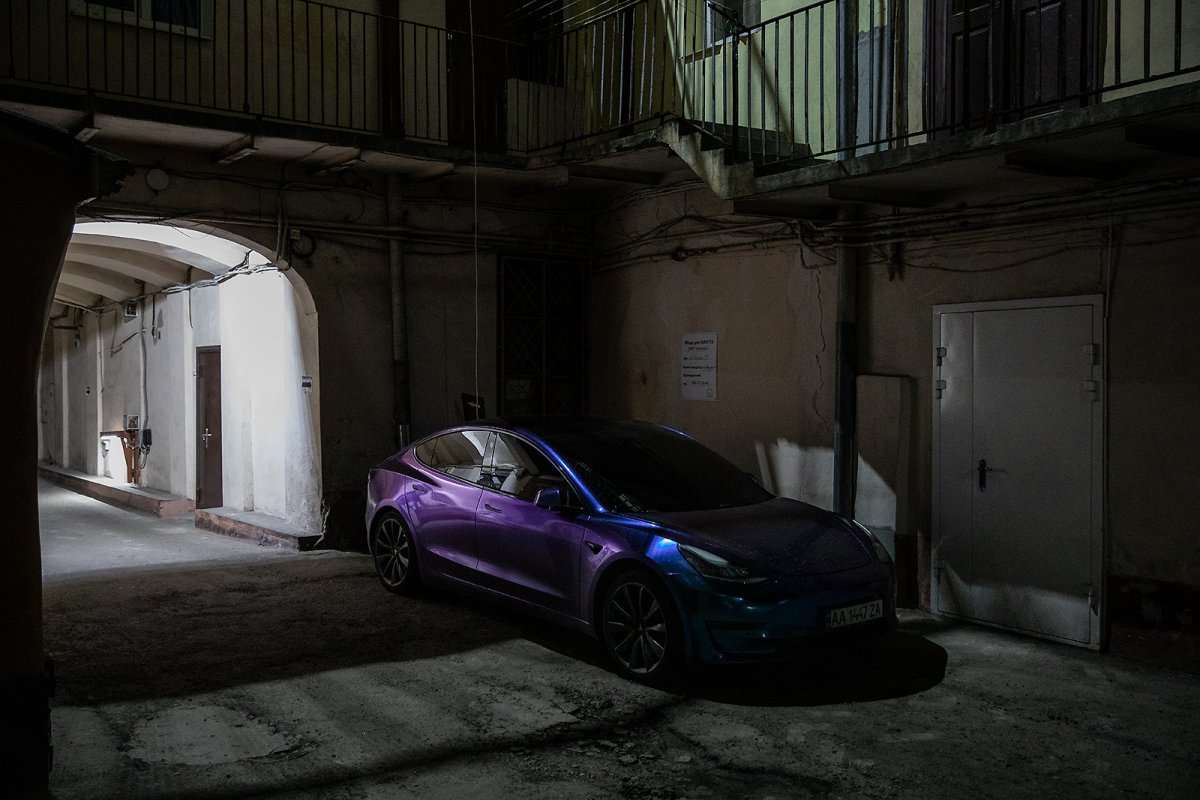 a tesla in Lviv 
