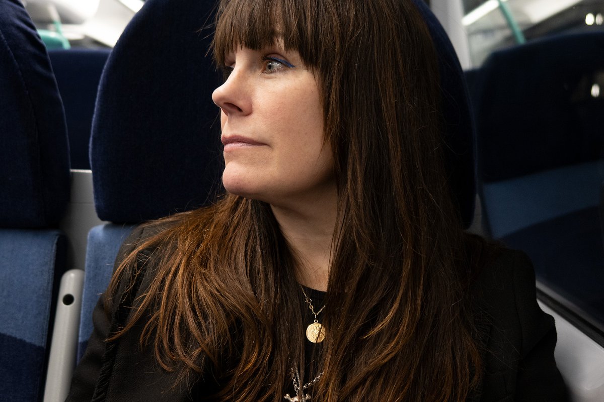 en train