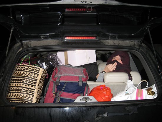 lord hamilton in the back of the perou-mobile