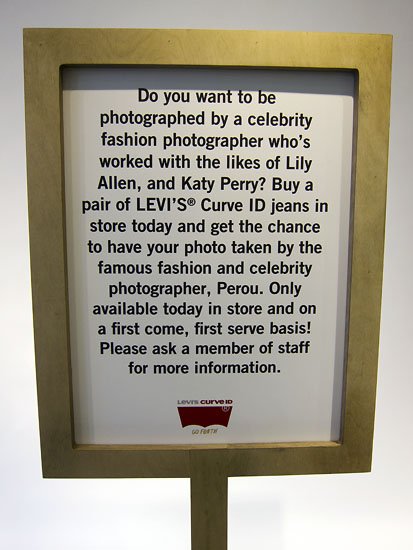 levis in-store at regents street