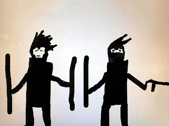 z drew some ninjas (on the computer)